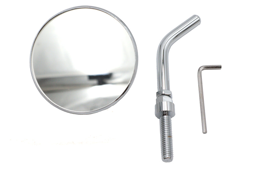 HARLEY 3 Zoll runder Mini Spiegel obere Gabelbrückenhalterung Chrom passend für 0- Custom, Anwendung für 39 mm Gabelrohre