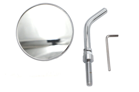 HARLEY 3 Zoll runder Mini Spiegel obere Gabelbrückenhalterung Chrom passend für 0- Custom, Anwendung für 39 mm Gabelrohre