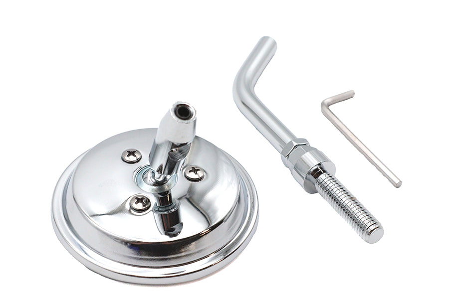 HARLEY 3 Zoll runder Mini Spiegel obere Gabelbrückenhalterung Chrom passend für 0- Custom, Anwendung für 39 mm Gabelrohre