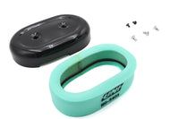 HARLEY M8 Oval Luftfilterabdeckung Kit Schwarz Passend für 2018-UP FLST, 2018-UP FXST,