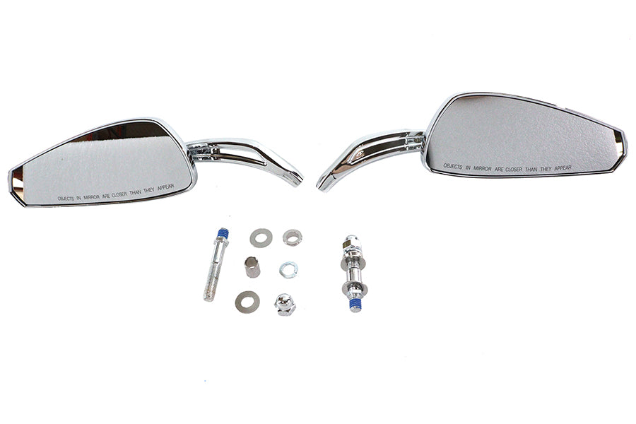 HARLEY Wyatt Gatling Teardrop Spiegelset Chrom Passend für 0-  Custom, Anwendung