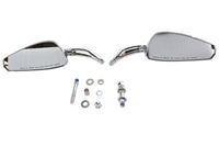HARLEY Wyatt Gatling Teardrop Spiegelset Chrom Passend für 0-  Custom, Anwendung