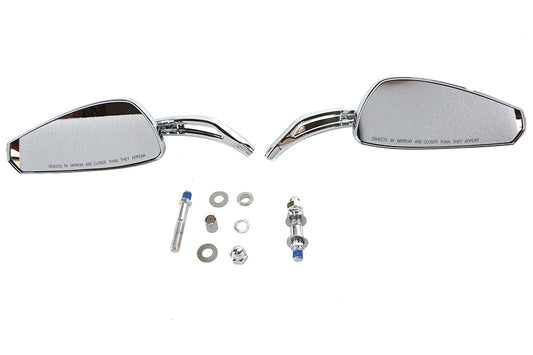 HARLEY Wyatt Gatling Teardrop Spiegelset Chrom Passend für 0-  Custom, Anwendung