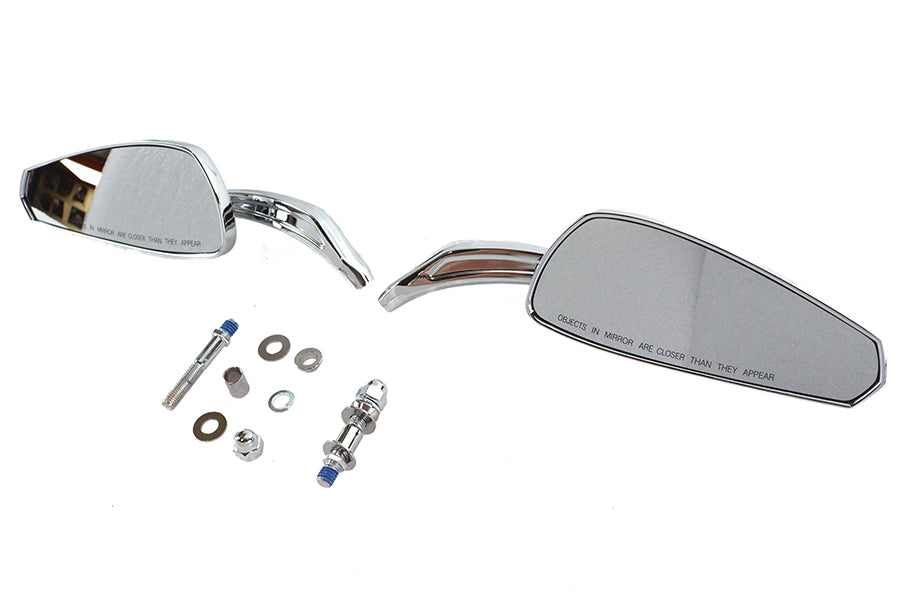 HARLEY Wyatt Gatling Teardrop Spiegelset Chrom Passend für 0-  Custom, Anwendung