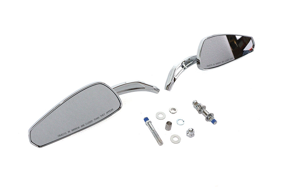 HARLEY Wyatt Gatling Teardrop Spiegelset Chrom Passend für 0-  Custom, Anwendung