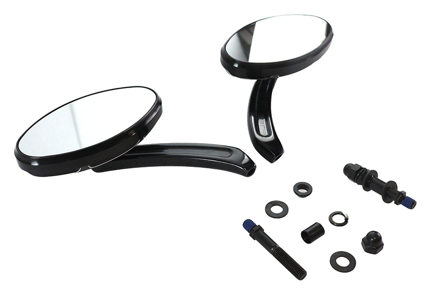 HARLEY Wyatt Gatling Rechteckspiegel Set Schwarz Passend für 0-  Custom, Anwendung