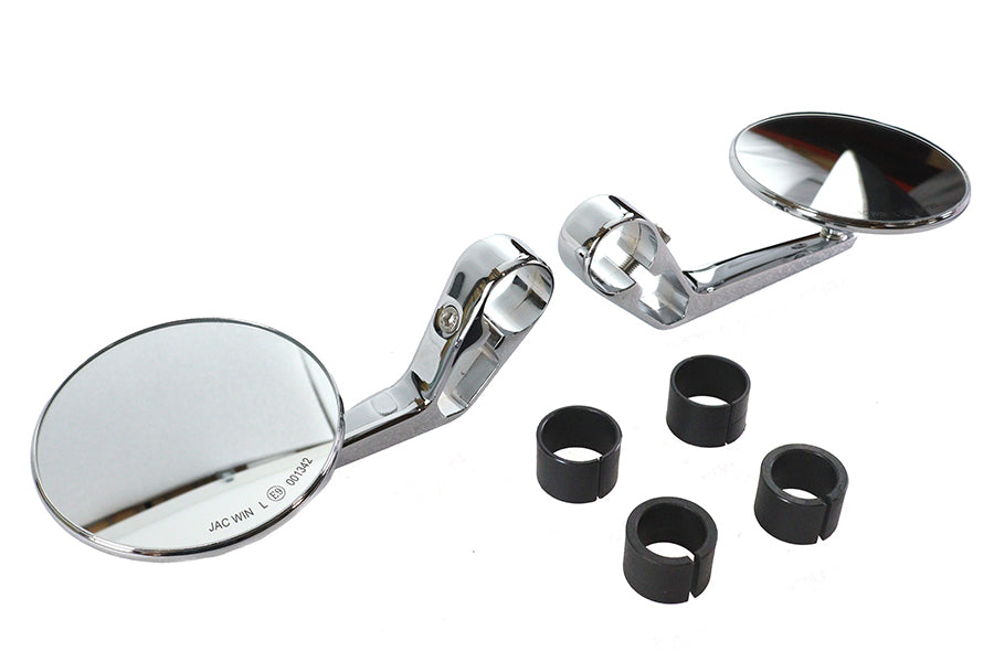 HARLEY Wyatt Gatling Runde Spiegel Chrom Passend für 0-  Custom, Anwendung