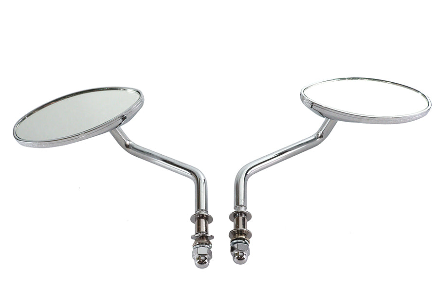 HARLEY Wyatt Gatling Ovaler Spiegelsatz Chrom Passt 0- Custom, Anwendung