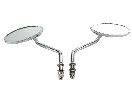 HARLEY Wyatt Gatling Ovaler Spiegelsatz Chrom Passt 0- Custom, Anwendung