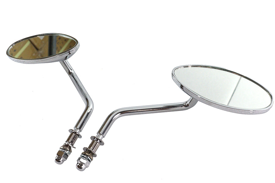 HARLEY Wyatt Gatling Ovaler Spiegelsatz Chrom Passt 0- Custom, Anwendung