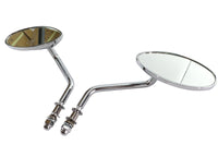 HARLEY Wyatt Gatling Ovaler Spiegelsatz Chrom Passt 0- Custom, Anwendung