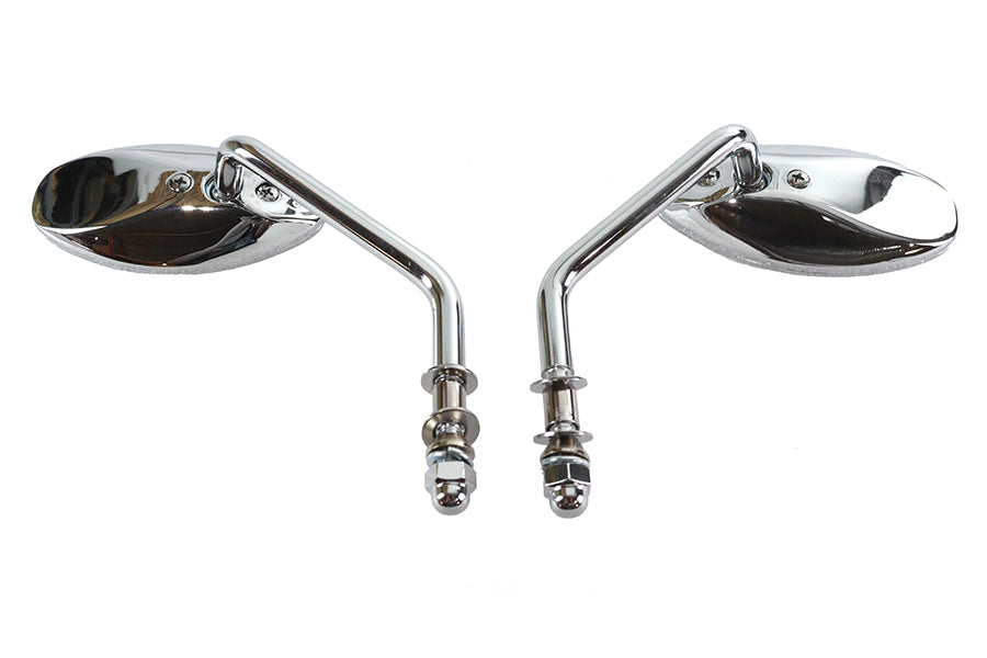 HARLEY Wyatt Gatling Ovaler Spiegelsatz Chrom Passt 0- Custom, Anwendung