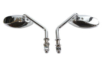 HARLEY Wyatt Gatling Ovaler Spiegelsatz Chrom Passt 0- Custom, Anwendung