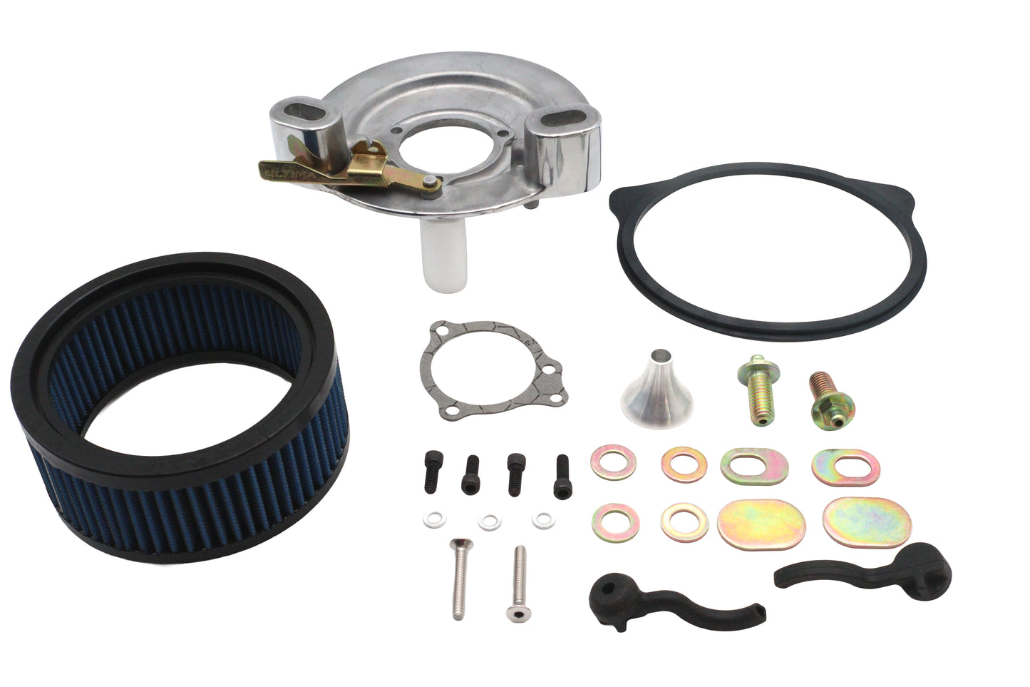 HARLEY Ultima Free Flow Luftfilter-Kit mit Kühlrippen, poliert, passend für 0- Custom, Anwendung