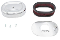 HARLEY Mini Oval Luftfilter-Kit Chrom für CV Vergaser passend für 1988-2007 XL, 1993-2007 FX,