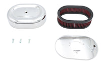 HARLEY Mini Oval Luftfilter-Kit Chrom für Bendix Vergaser Passend für 1971-1992 FL,   1971-1992 FL,