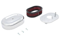 HARLEY Mini Oval Luftfilter-Kit Chrom für Bendix Vergaser Passend für 1971-1992 FL,   1971-1992 FL,