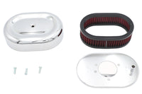 HARLEY Mini Oval Luftfilterkit Chrom Für Shorty Vergaser Passend für 0-  Custom, Anwendung