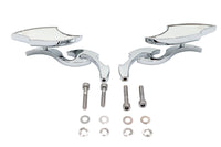 HARLEY Lucifer Spiegel-Set Billet mit Scroll-Schaft Passend für 1965-UP Alle Modelle für linke und rechte Seite