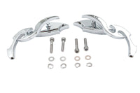 HARLEY Lucifer Spiegel-Set Billet mit Scroll-Schaft Passend für 1965-UP Alle Modelle für linke und rechte Seite