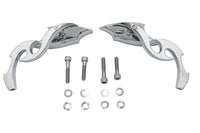 HARLEY Lucifer Spiegel-Set Billet mit Scroll-Schaft Passend für 1965-UP Alle Modelle für linke und rechte Seite
