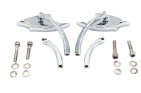HARLEY Lucifer Spiegel Set Billet mit gebogenem Stiel Passend für 1965-UP alle Modelle, für linke und rechte Seite
