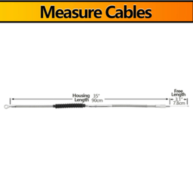 Custom Chrome HARLEY STNLSS STEEL CLUTCHCABLE HOUSING35" FREE3.3" ADJUSTER16.7"