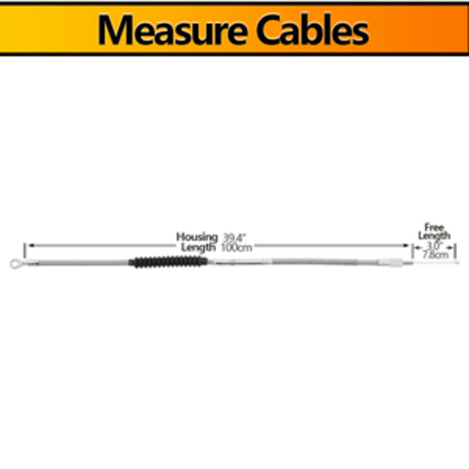 Custom Chrome HARLEY STNLSSSTEEL CLUTCHCABLE HOUSING39.4" FREE3.1" ADJUSTER16.7"