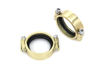 HARLEY Messing Ansaugkrümmer Schellen-Set Passend für 1957-1977 XL, 1955-1977 FL, 1971-1977 FX,