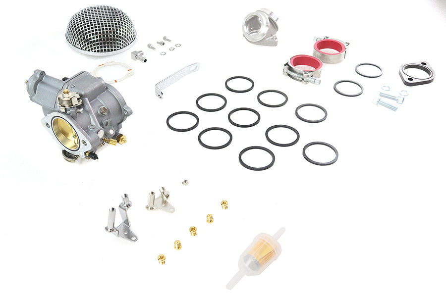 HARLEY OKO 47mm Shorty Vergaser-Kit Aluminium Passt für 1977-1984 FL,   1977-1984 FX,   1977-1984 XL,