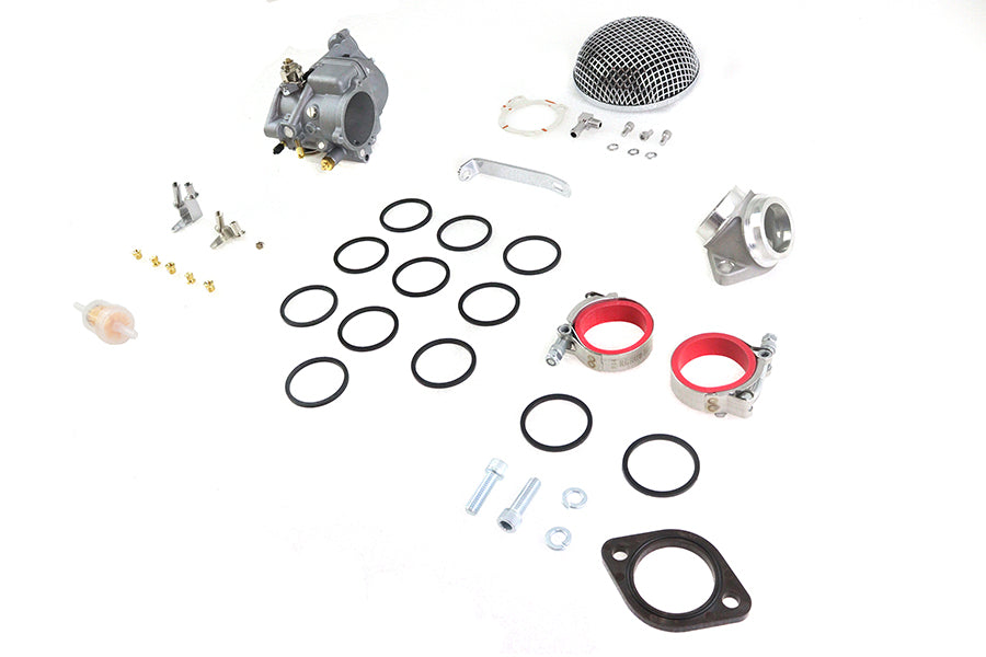 HARLEY OKO 47mm Shorty Vergaser-Kit Aluminium Passt für 1977-1984 FL,   1977-1984 FX,   1977-1984 XL,