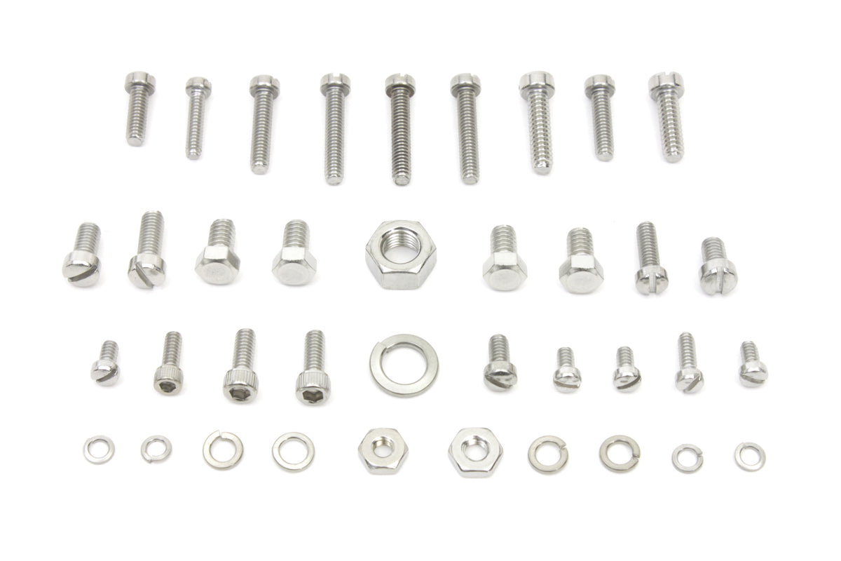 HARLEY Linkert Vergaser Schrauben-Kit Zicad beschichtet Passt 1936-1965 FL, 1936-1952 W, 1936-1957 G,