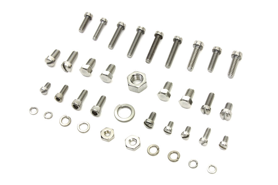 HARLEY Linkert Vergaser Schrauben-Kit Zicad beschichtet Passt 1936-1965 FL, 1936-1952 W, 1936-1957 G,