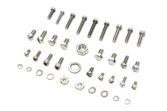 HARLEY Linkert Vergaser Schrauben-Kit Zicad beschichtet Passt 1936-1965 FL, 1936-1952 W, 1936-1957 G,