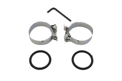 HARLEY Chrom Ansaugkrümmer-Schellensatz passend für 1955-1977 XL, 1955-1977 FL, 1971-1977 FX,