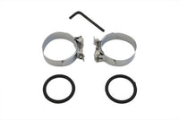 HARLEY Chrom Ansaugkrümmer-Schellensatz passend für 1955-1977 XL, 1955-1977 FL, 1971-1977 FX,