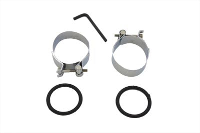 HARLEY Chrom Ansaugkrümmer-Schellensatz passend für 1955-1977 XL, 1955-1977 FL, 1971-1977 FX,