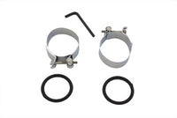 HARLEY Chrom Ansaugkrümmer-Schellensatz passend für 1955-1977 XL, 1955-1977 FL, 1971-1977 FX,