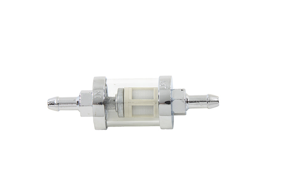 HARLEY Kleer-Thru Kraftstofffilter Chrom und Glas Passend für 0- Custom, Anbau