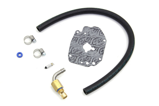 HARLEY Retrofit Fuel Line Kit Black for S&S  inchE inch and OKO Car fits 0-  Custom, application for S&S Super E, G and OKO carburetors