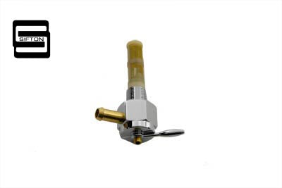 HARLEY Sifton Chrom Sechskant Benzinhahn Nach vorne gerichtet Passend für 1965-1974 FL, 1971-1974 FX, 1955-1974 XL,