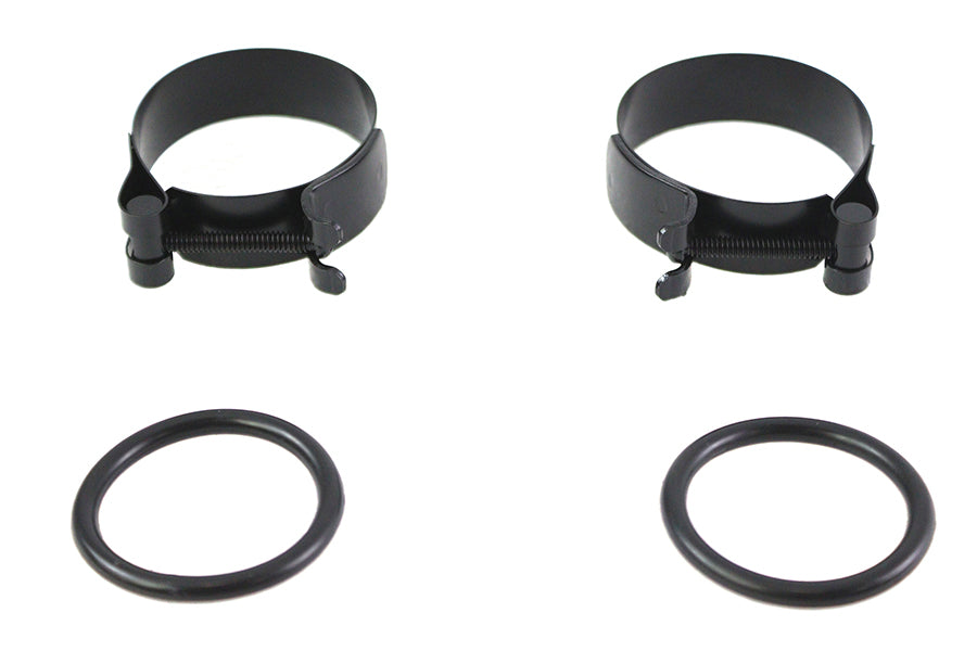 HARLEY Schwarze Ansaugkrümmer-Klemmsatz passend für 1955-1977 FL, 1957-1977 XL, 1971-1977 FX,