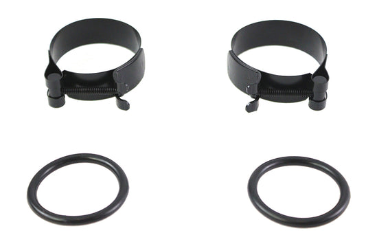 HARLEY Schwarze Ansaugkrümmer-Klemmsatz passend für 1955-1977 FL, 1957-1977 XL, 1971-1977 FX,