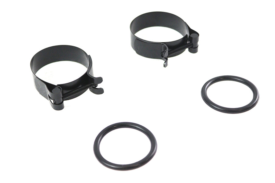 HARLEY Schwarze Ansaugkrümmer-Klemmsatz passend für 1955-1977 FL, 1957-1977 XL, 1971-1977 FX,