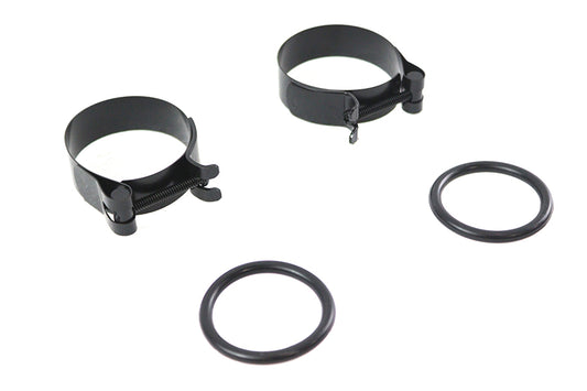 HARLEY Schwarze Ansaugkrümmer-Klemmsatz passend für 1955-1977 FL, 1957-1977 XL, 1971-1977 FX,