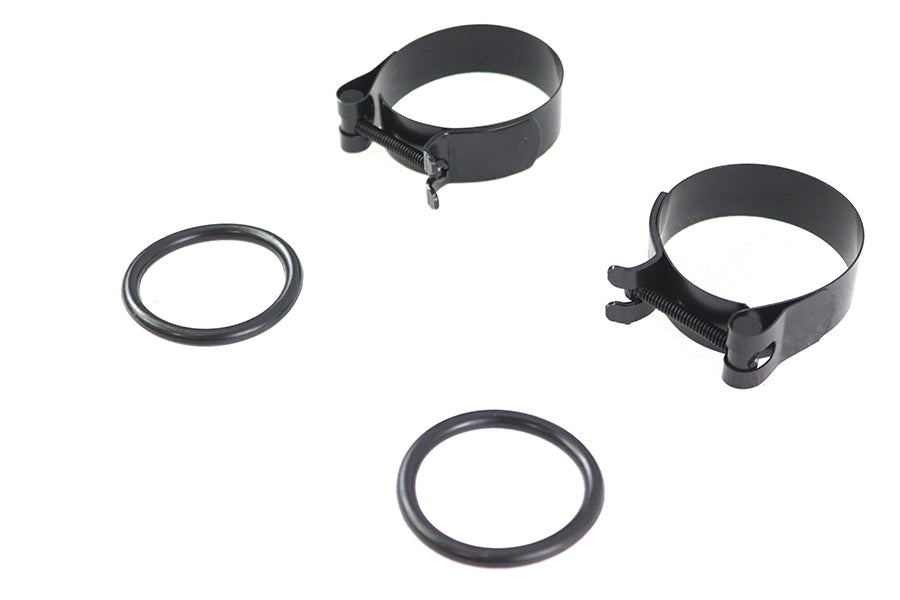HARLEY Schwarze Ansaugkrümmer-Klemmsatz passend für 1955-1977 FL, 1957-1977 XL, 1971-1977 FX,