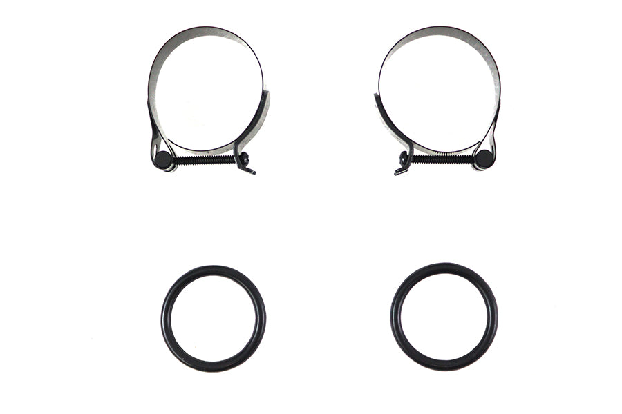 HARLEY Schwarze Ansaugkrümmer-Klemmsatz passend für 1955-1977 FL, 1957-1977 XL, 1971-1977 FX,