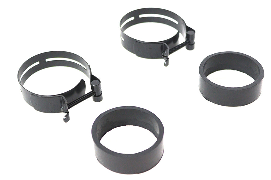 HARLEY Schwarze Ansaugkrümmer-Klemmsatz passend für 1978-1984 FL, 1978-1984 FX, 1978-1984 XL,