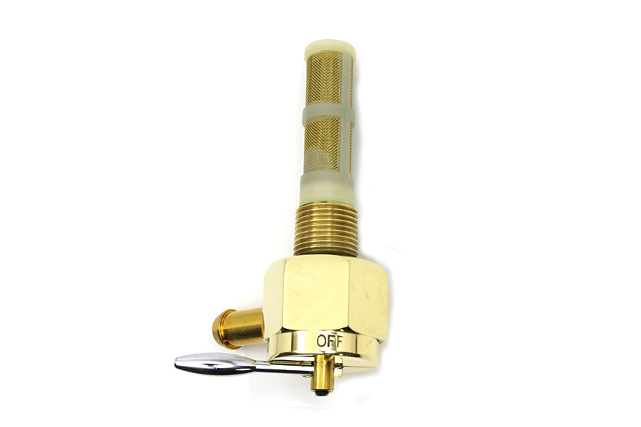 HARLEY Sifton Brass Hex Petcock 90� Left Hand Spigot fits 1965-1974 FL,  1971-1974 FX,  1955-1974 XL,