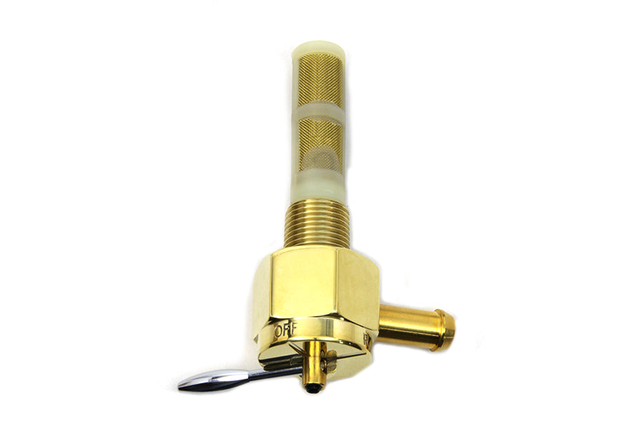 HARLEY Sifton Brass Hex Petcock 90� Right Hand Spigot fits 1965-1974 FL,  1971-1974 FX,  1955-1974 XL,